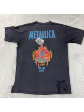 VTG Metallica Covering the World Club 1997 Giant Tag Men's Sz Large Distressed